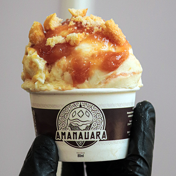 Sorvete Amanauara sabor DELÍCIA DE CUPUAÇU